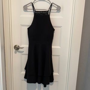 NWT black high neck dress size large Miami brand